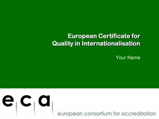 European Certificate for Quality in Internationalisation