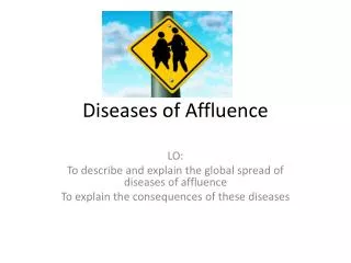 diseases of affluence