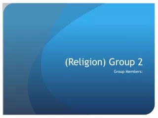 (Religion) Group 2