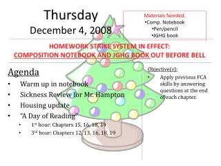 Thursday December 4, 2008