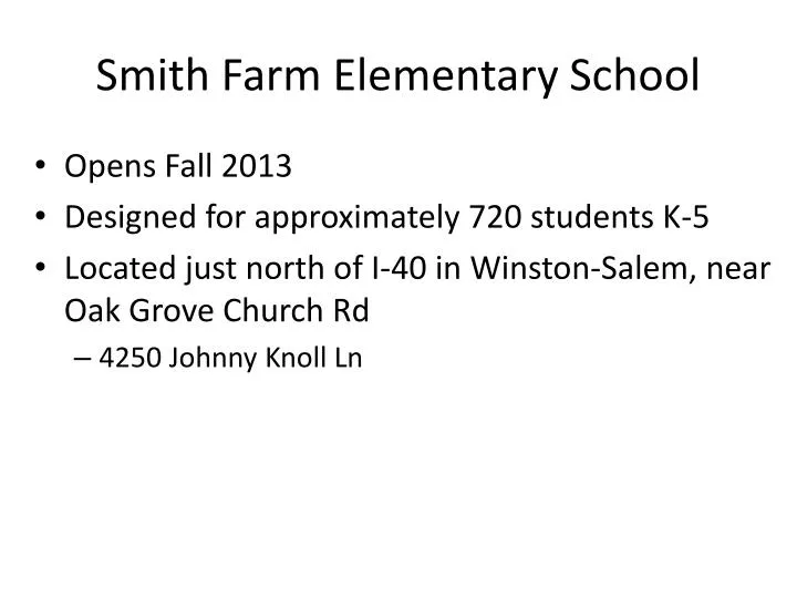 smith farm elementary school