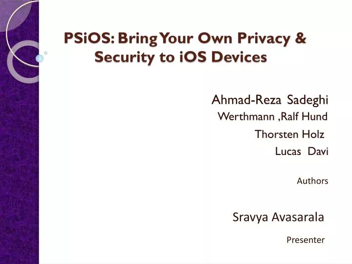 psios bring your own privacy security to ios devices