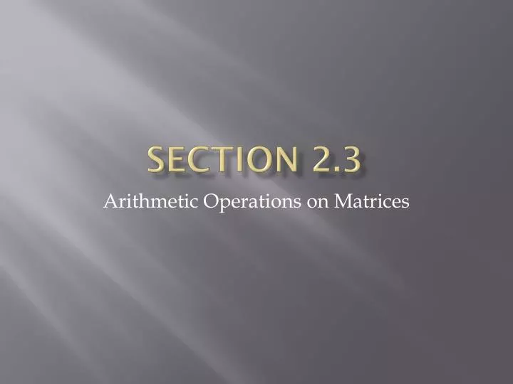 section 2 3