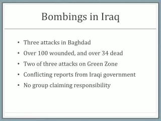 Bombings in Iraq