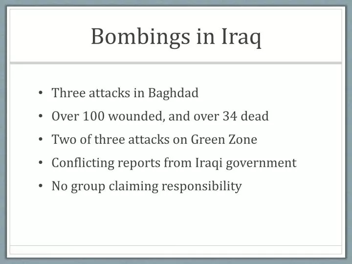 bombings in iraq