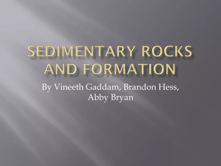 sedimentary rocks and formation