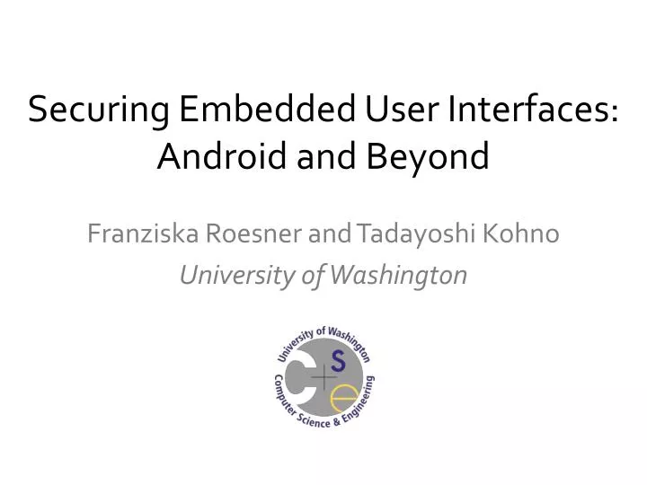 securing embedded user interfaces android and beyond