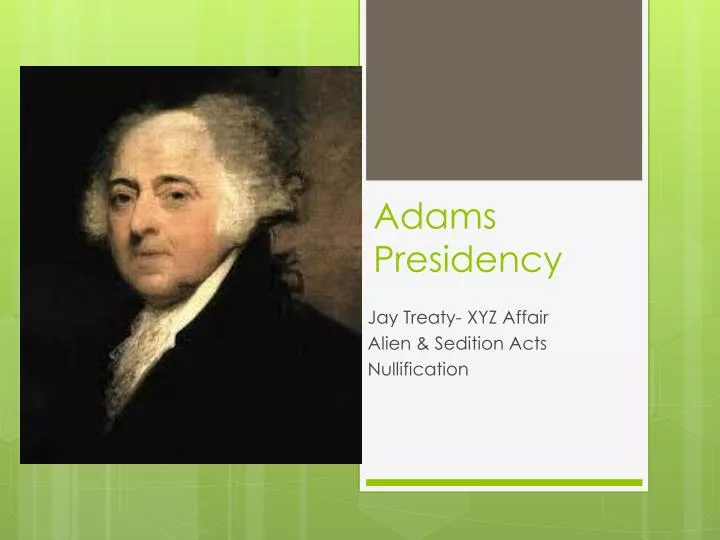 adams presidency