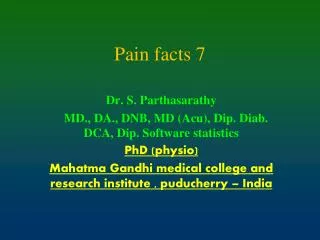 Pain facts 7