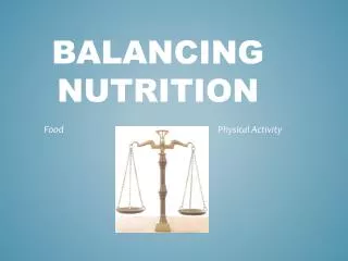 Balancing Nutrition