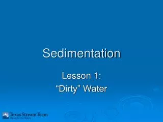 Sedimentation