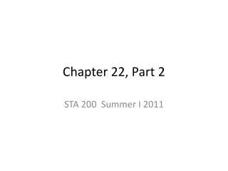 Chapter 22, Part 2