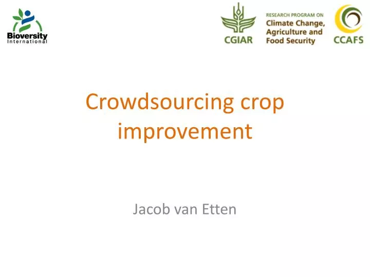 crowdsourcing crop improvement