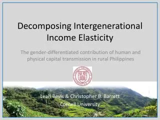 Decomposing Intergenerational Income Elasticity
