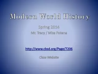 Modern World History