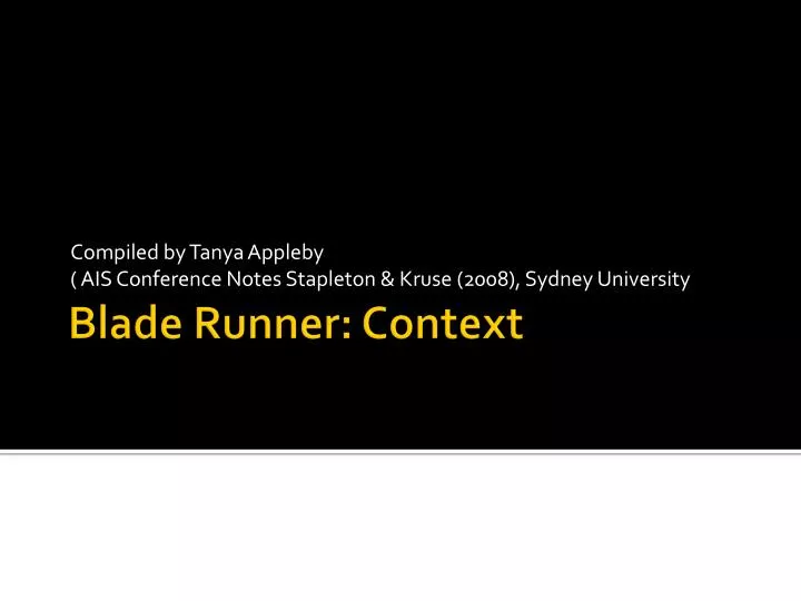 compiled by tanya appleby ais conference notes stapleton kruse 2008 sydney university