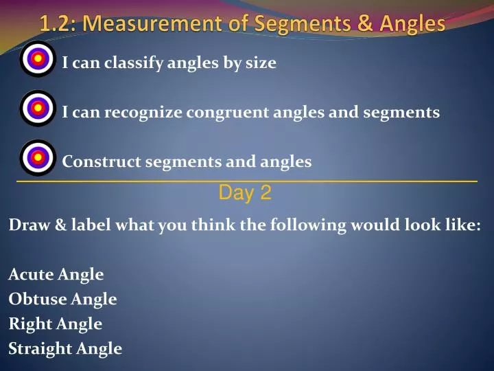 1 2 measurement of segments angles