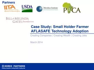 Case Study: Small Holder Farmer AFLASAFE Technology Adoption