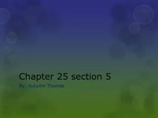 chapter 25 section 5