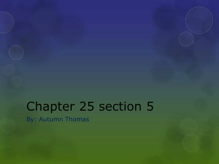 chapter 25 section 5