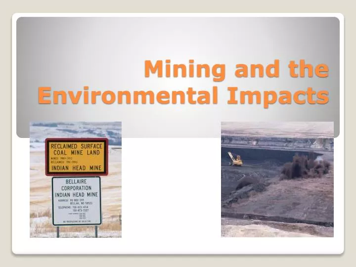 mining and the environmental impacts