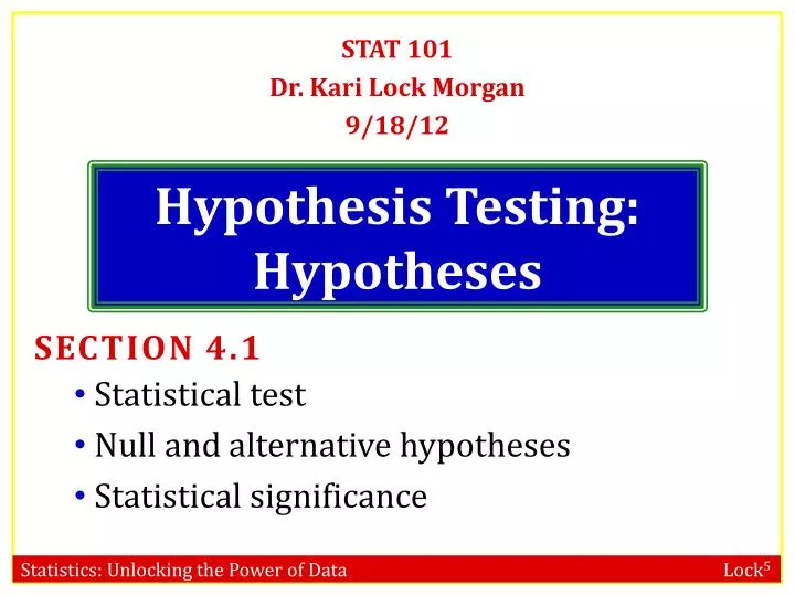 hypothesis testing hypotheses