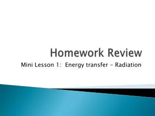 homework review