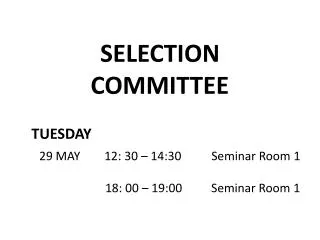 selection committee