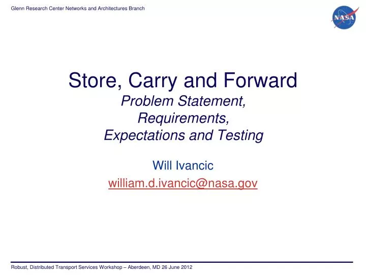 store carry and forward problem statement requirements expectations and testing
