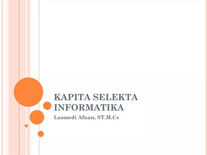 kapita selekta informatika