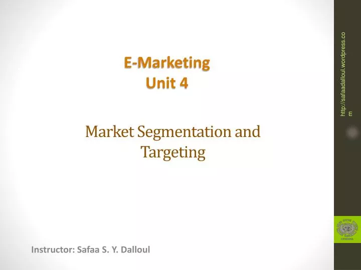 market segmentation and targeting