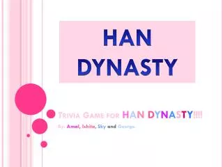 Trivia Game for H A N D Y N A S T Y !!!!