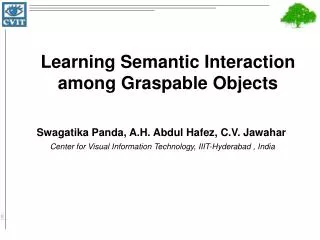 Learning Semantic Interaction among Graspable Objects