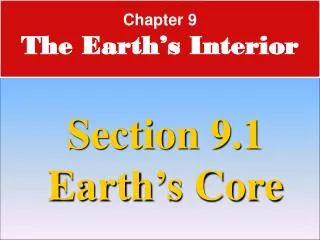chapter 9 the earth s interior