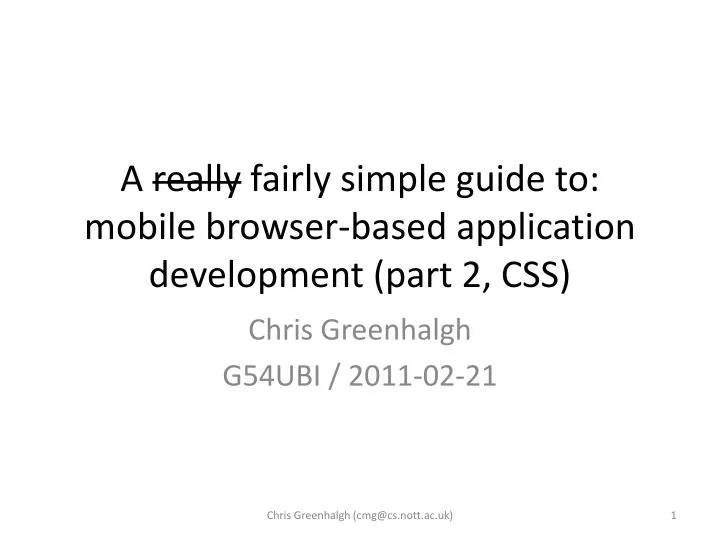 a really fairly simple guide to mobile browser based application development part 2 css