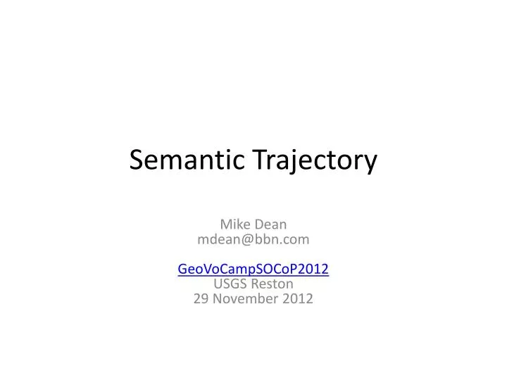 semantic trajectory