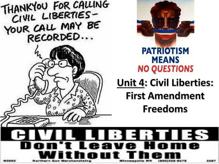 unit 4 civil liberties first amendment freedoms