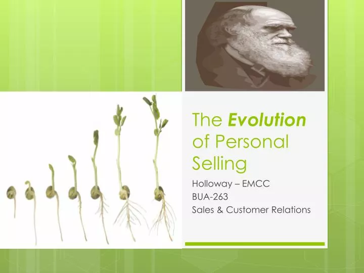 the evolution of personal selling