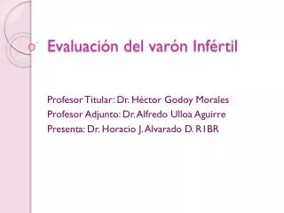evaluaci n del var n inf rtil