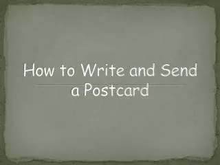 how to write and send a postcard