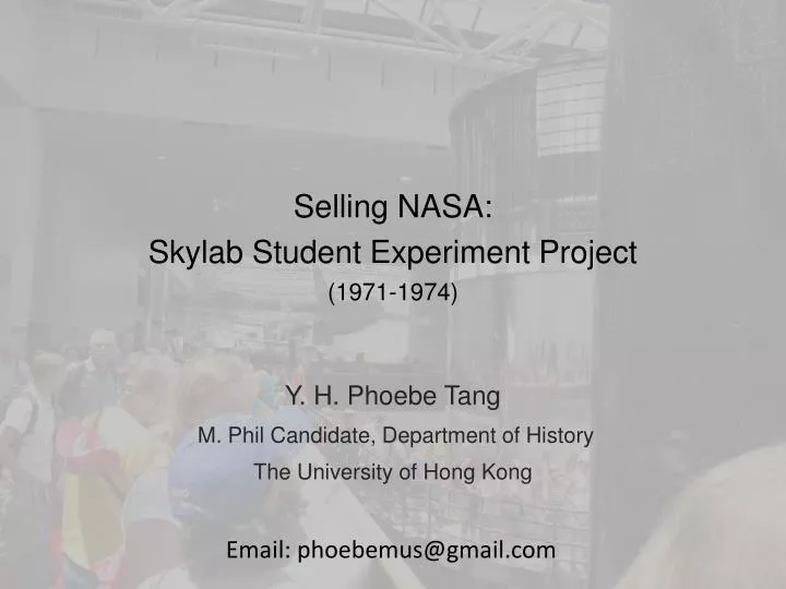 selling nasa skylab student experiment project 1971 1974