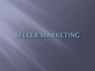 Seller Marketing