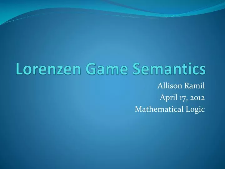 lorenzen game semantics