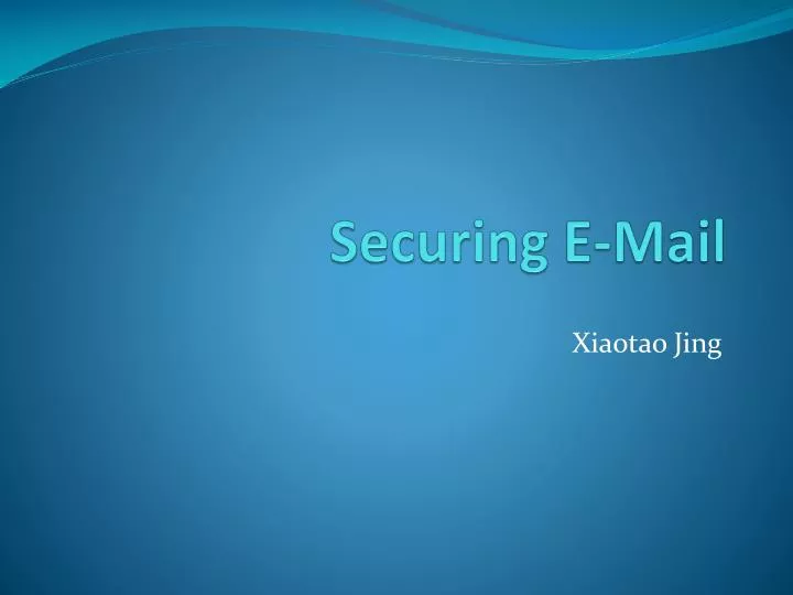 securing e mail