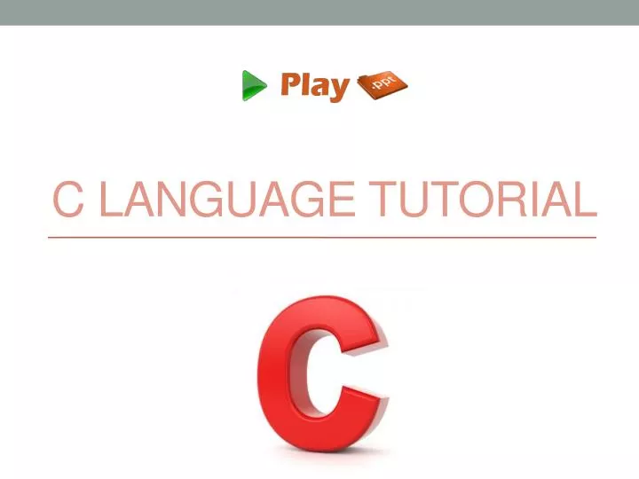 c language tutorial