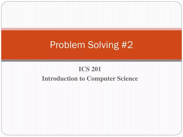 problem solving 2