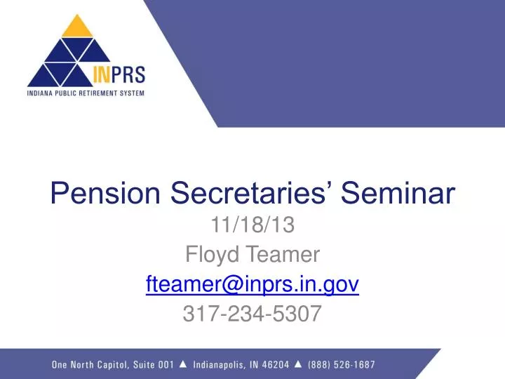 pension secretaries seminar