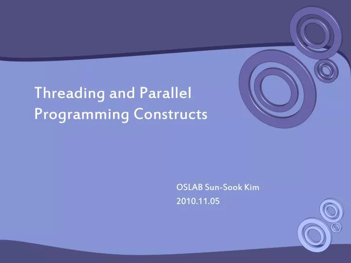 threading and parallel programming constructs