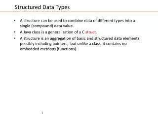 Structured Data Types
