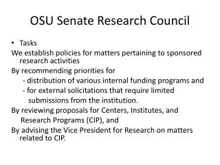 OSU Senate Research Council